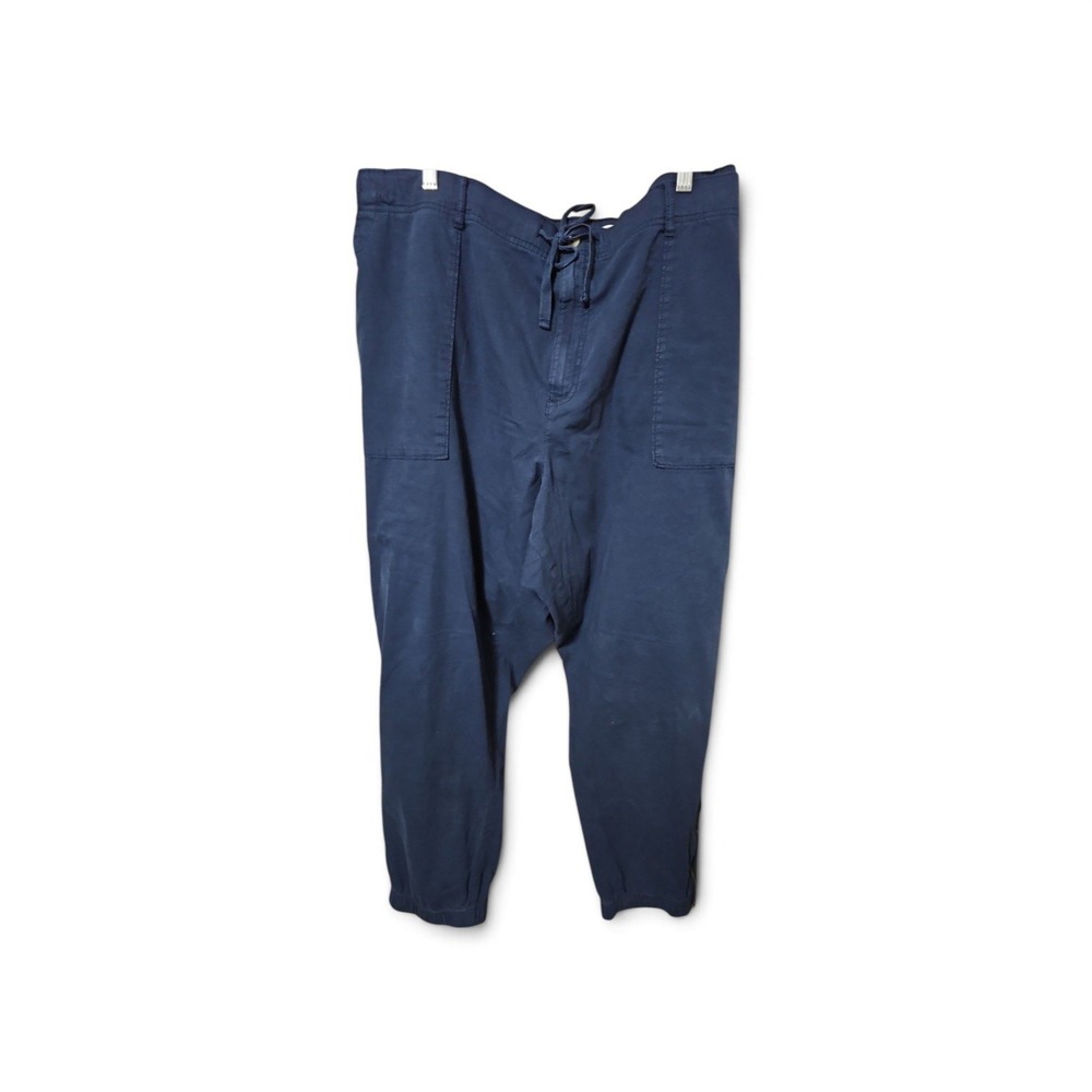 Sonoma Navy Blue Utility Joggers Elastic Waist Zippered Ankle 0532